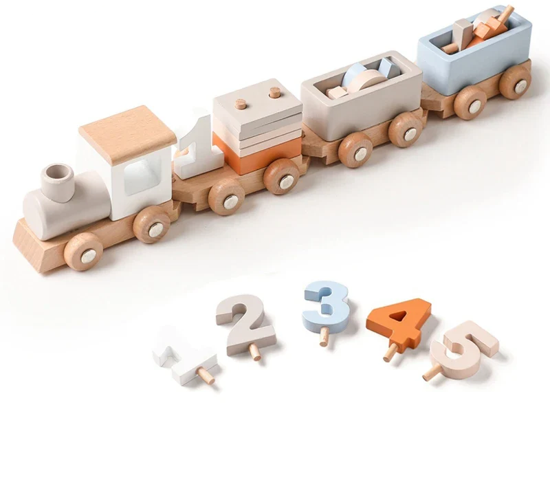 Montessori Wooden Train Set